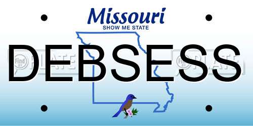 DEBSESS Missouri License Plate