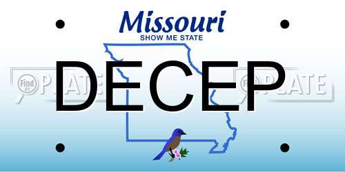 DECEP Missouri License Plate