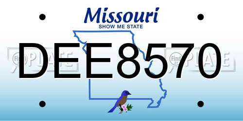DEE8570 Missouri License Plate