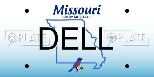 DELL Missouri License Plate
