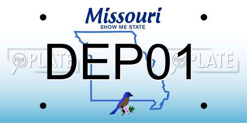 DEP01 Missouri License Plate