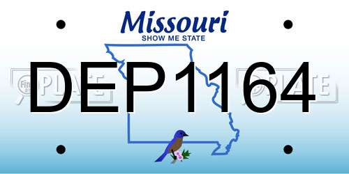 DEP1164 Missouri License Plate