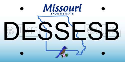 DESSESB Missouri License Plate