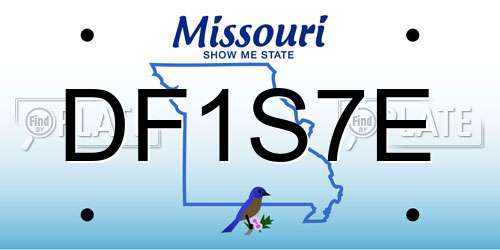 DF1S7E Missouri License Plate