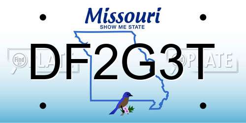 DF2G3T Missouri License Plate