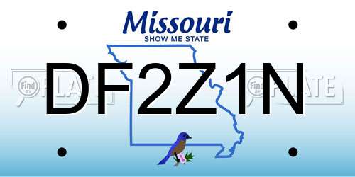 DF2Z1N Missouri License Plate