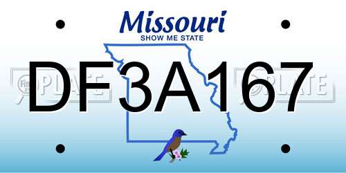 DF3A167 Missouri License Plate