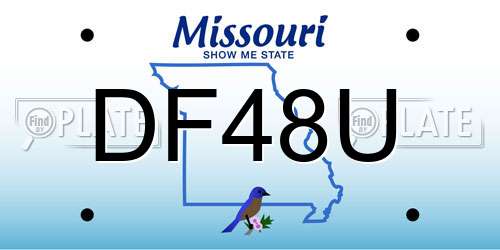 DF48U Missouri License Plate
