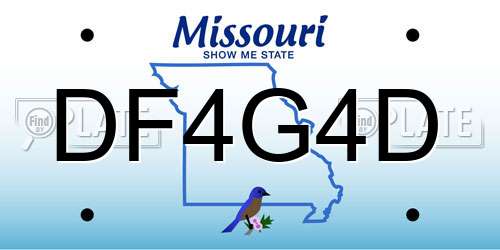 DF4G4D Missouri License Plate