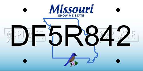 DF5R842 Missouri License Plate