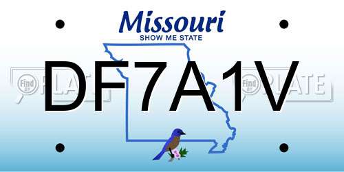 DF7A1V Missouri License Plate