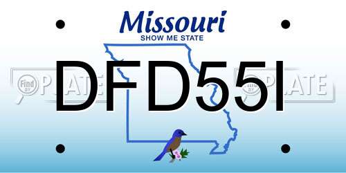 DFD55I Missouri License Plate