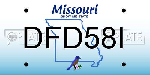 DFD58I Missouri License Plate