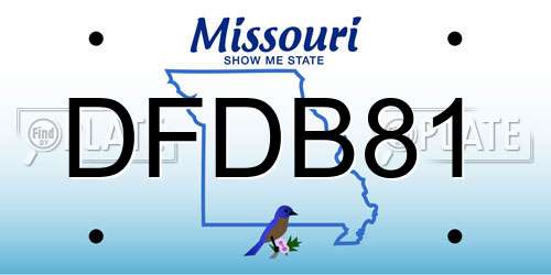DFDB81 Missouri License Plate