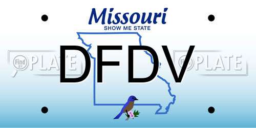 DFDV Missouri License Plate