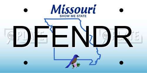 DFENDR Missouri License Plate