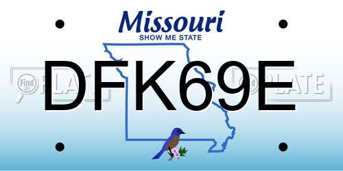 DFK69E Missouri License Plate