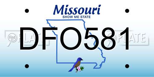 DFO581 Missouri License Plate