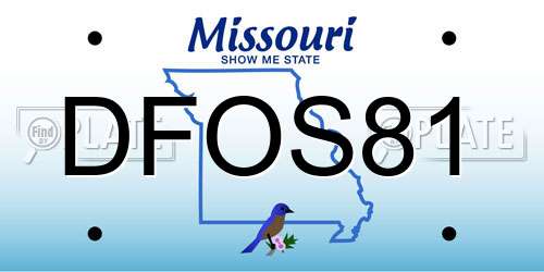 DFOS81 Missouri License Plate
