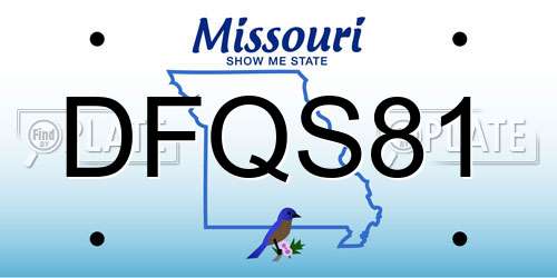 DFQS81 Missouri License Plate