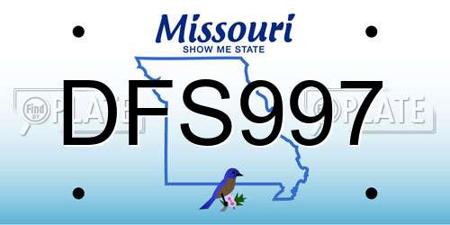 DFS997 Missouri License Plate