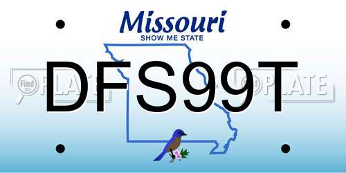 DFS99T Missouri License Plate