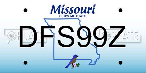 DFS99Z Missouri License Plate