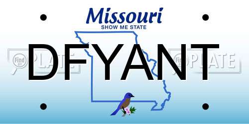 DFYANT Missouri License Plate