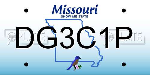DG3C1P Missouri License Plate