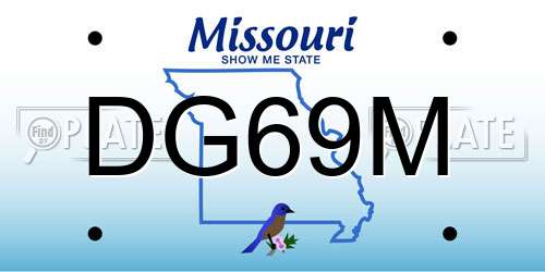 DG69M Missouri License Plate