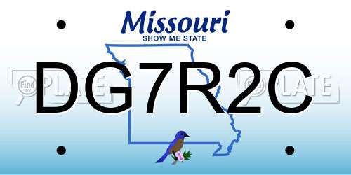 DG7R2C Missouri License Plate