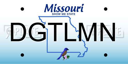 DGTLMN Missouri License Plate