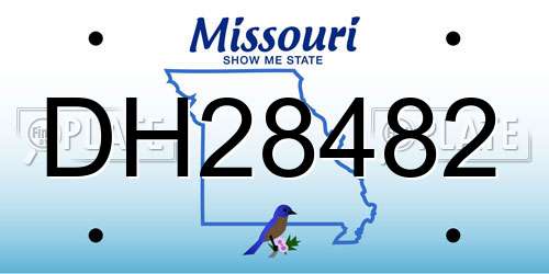 DH28482 Missouri License Plate