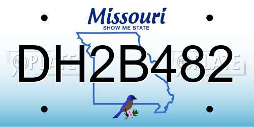 DH2B482 Missouri License Plate