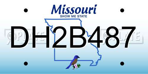 DH2B487 Missouri License Plate
