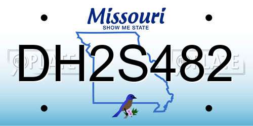 DH2S482 Missouri License Plate