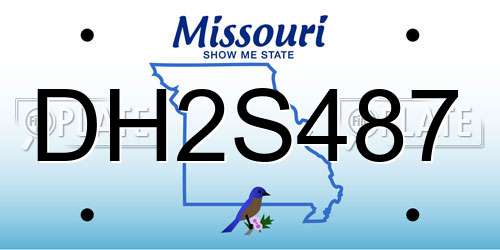 DH2S487 Missouri License Plate
