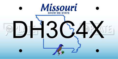 DH3C4X Missouri License Plate