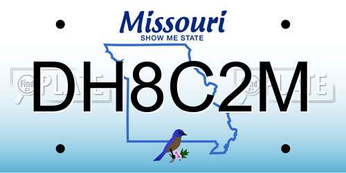 DH8C2M Missouri License Plate