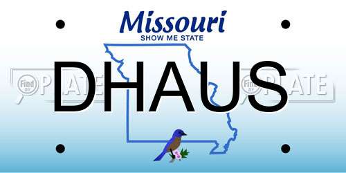 DHAUS Missouri License Plate