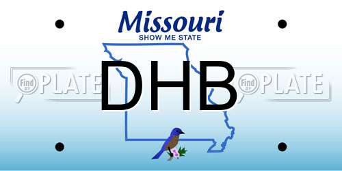 DHB Missouri License Plate