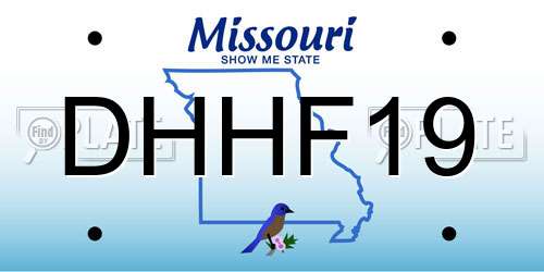 DHHF19 Missouri License Plate