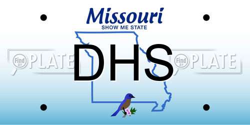 DHS Missouri License Plate