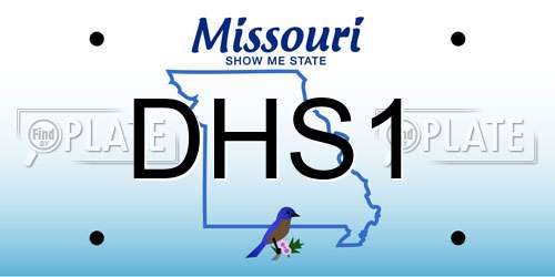 DHS1 Missouri License Plate