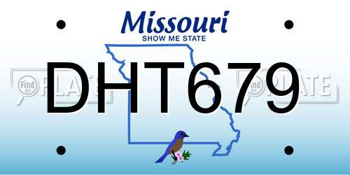 DHT679 Missouri License Plate
