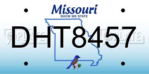 DHT8457 Missouri License Plate