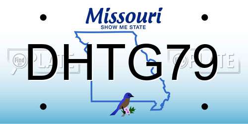 DHTG79 Missouri License Plate