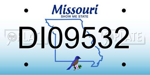 DI09532 Missouri License Plate