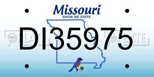 DI35975 Missouri License Plate