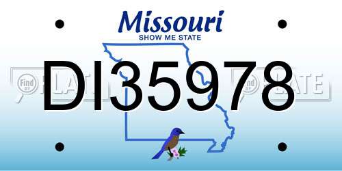 DI35978 Missouri License Plate